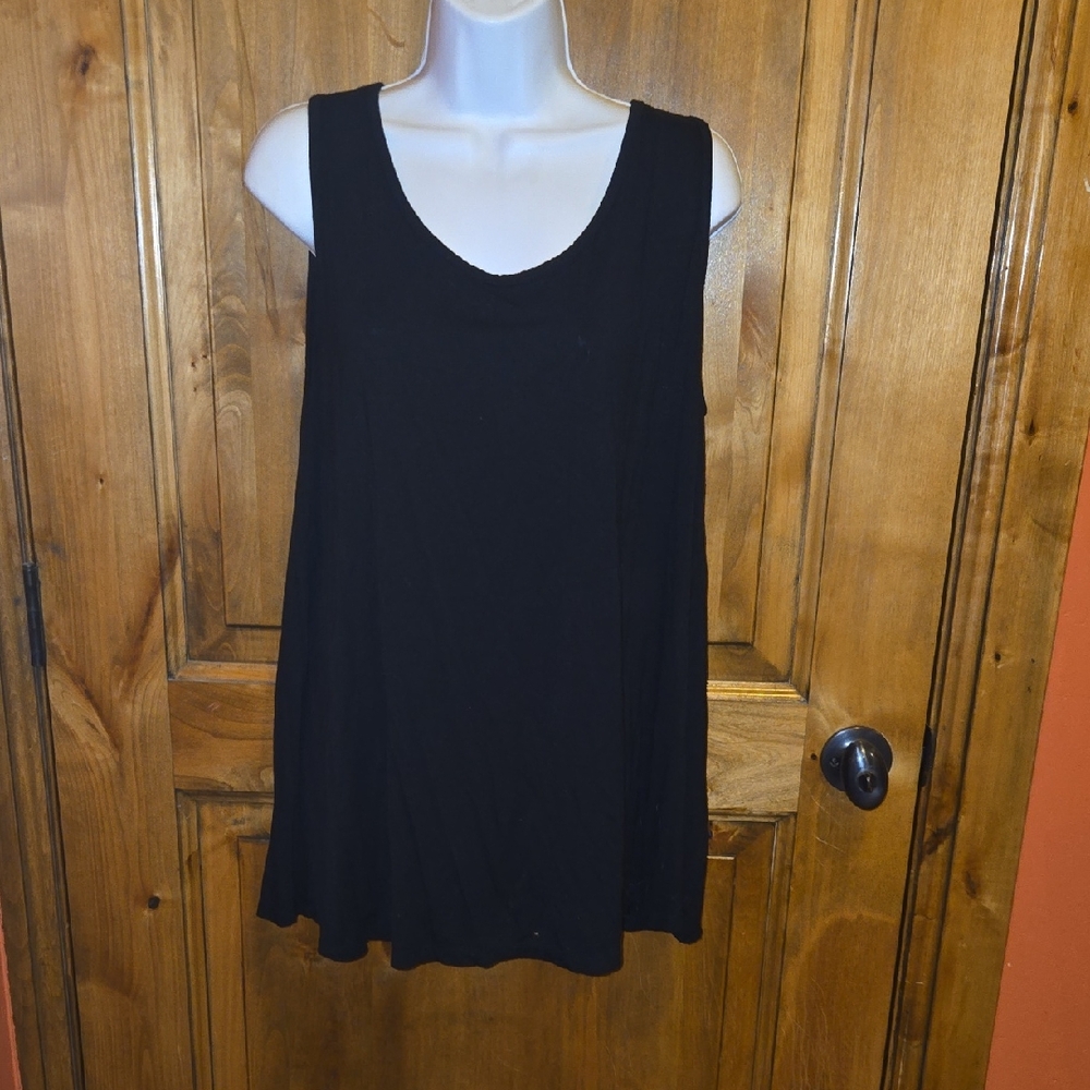 Lane Bryant Classic Black Tank Tunic Top